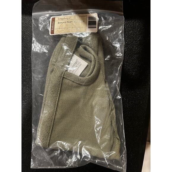 Longaberger ROUND SERVING TRAY Basket Liner SAGE GREEN Fabric NEW - Picture 1 of 1